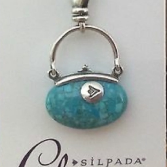 Silpada Sterling Silver Turquoise Trendsetter Purse Charm C2606 - Picture 5 of 8